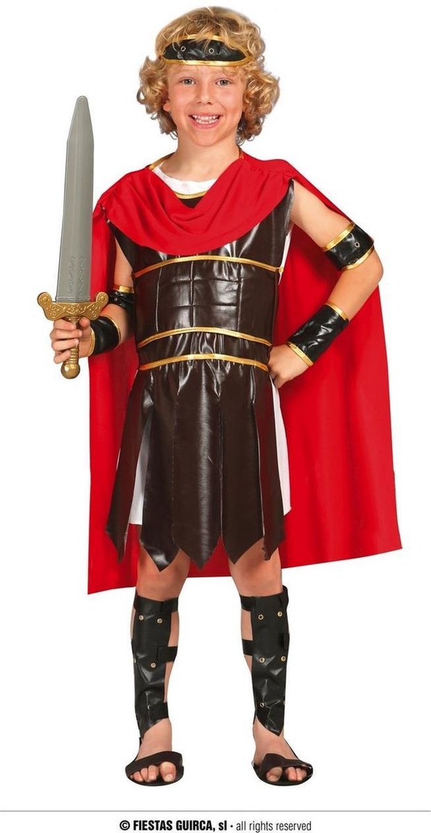 Strijder (Oudheid) Kostuum | Dappere Winnaar Van De Gladiator Spelen | Jongen | Maat 176 | Carnaval kostuum | Verkleedkleding